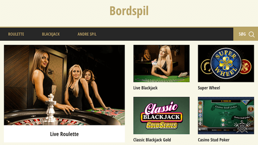 Bordspil hos Tivoli Casino