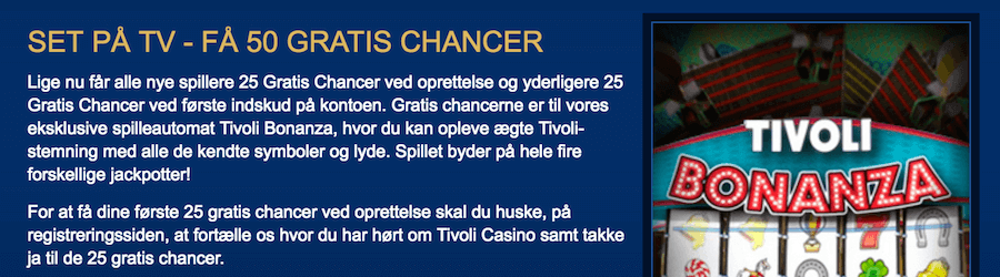 Få 80 gratis spins med en Tivoli Casino bonuskode Tivoli Casino gratis spins