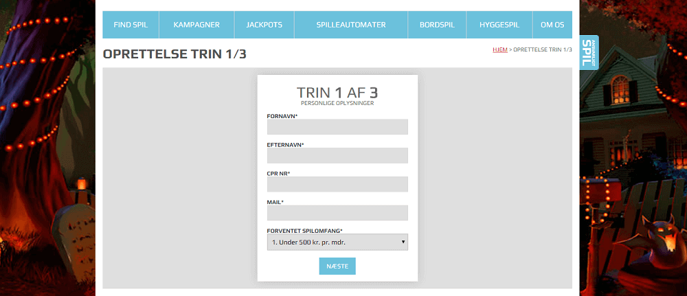 Oprettelse spildansknu